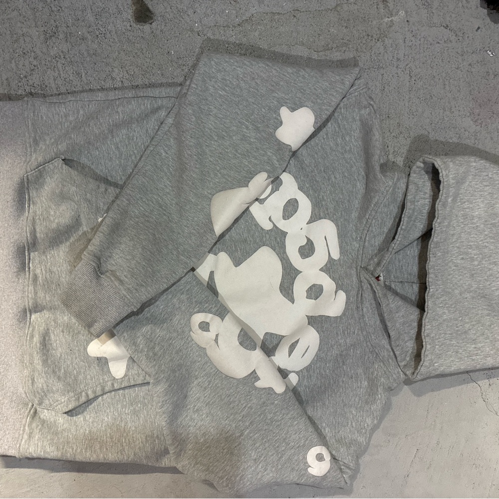 Gray sp5der hoodie
